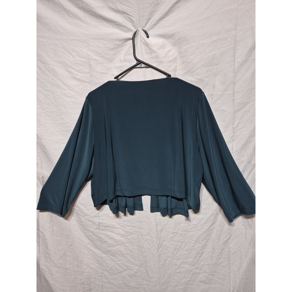 Julian Taylor New York Teal Pleated Cardigan Size 16W. Never Worn - Picture 4 of 6